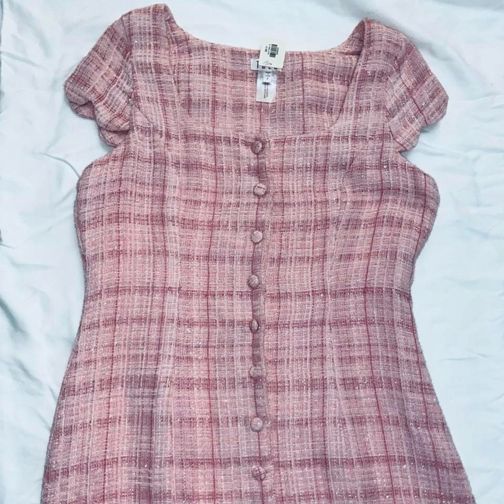 TCEC Pink Plaid Mini Dress